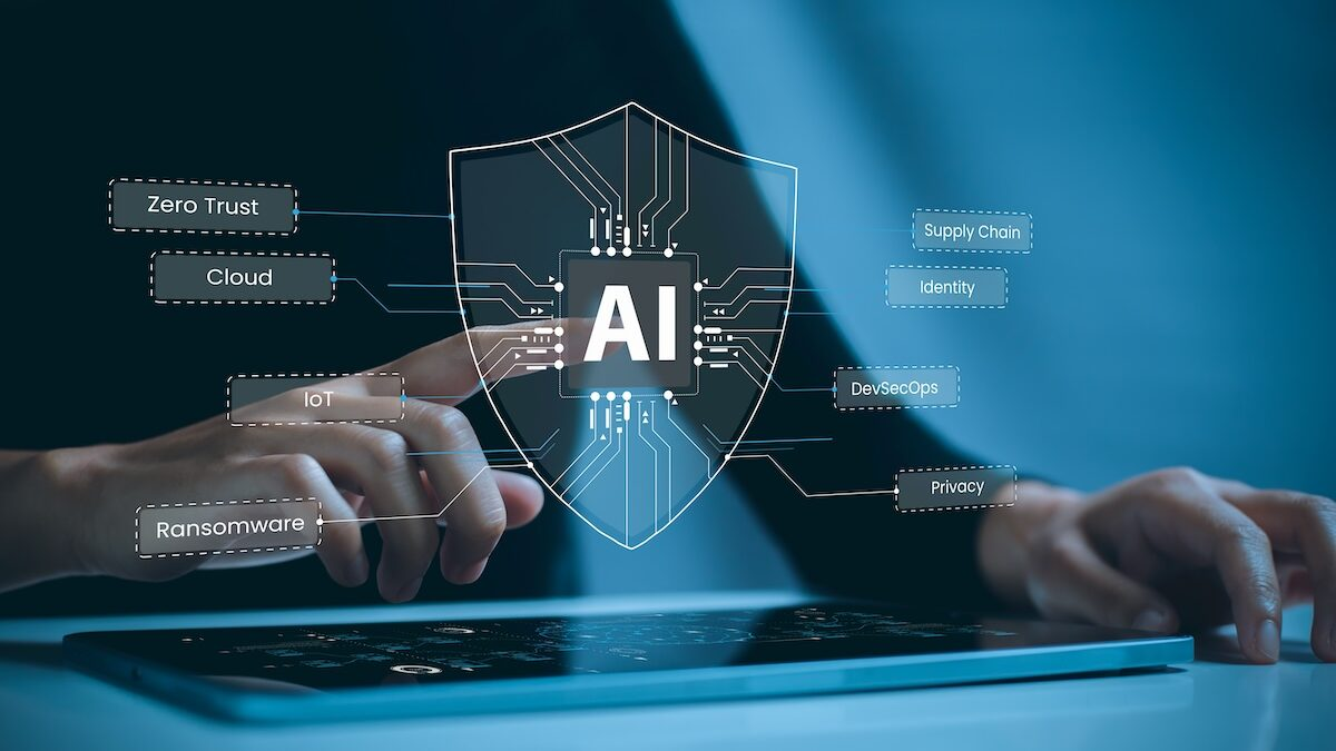 AI shield protecting against ransomware, cloud, identity and supply chain threats